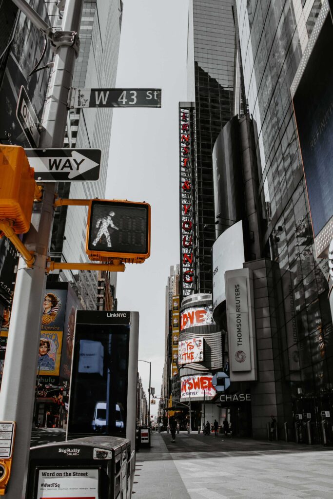 black and white street sign