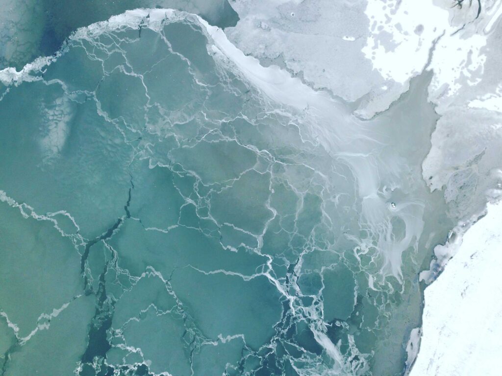 aerial photo of body of water