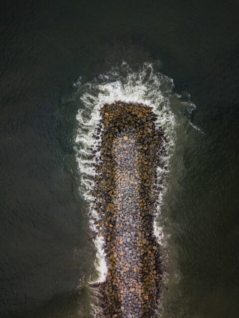 aerial view of body of water during daytime
