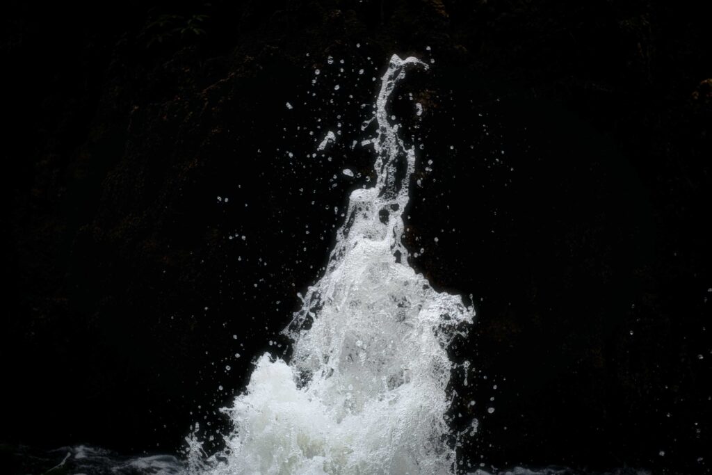 water waves on black surface
