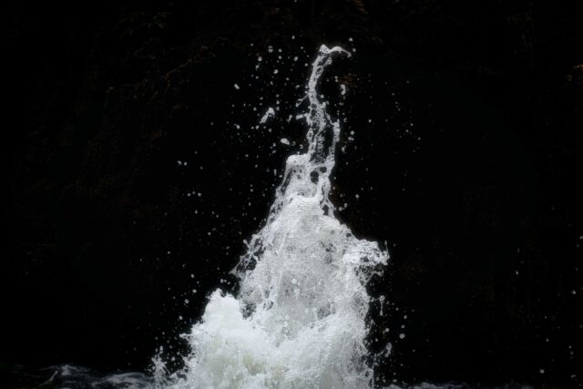 water waves on black surface