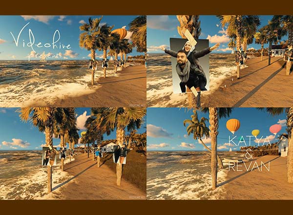 超级浪漫温馨爱情照片SHOW场景AE工程文件下载[aep]