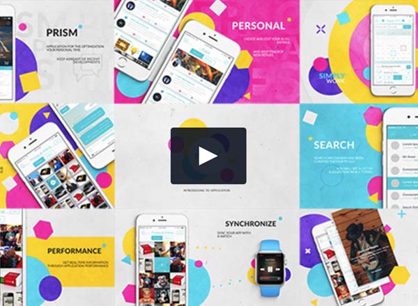 色彩丰富的可用于APP展示AE模版下载[AEP]