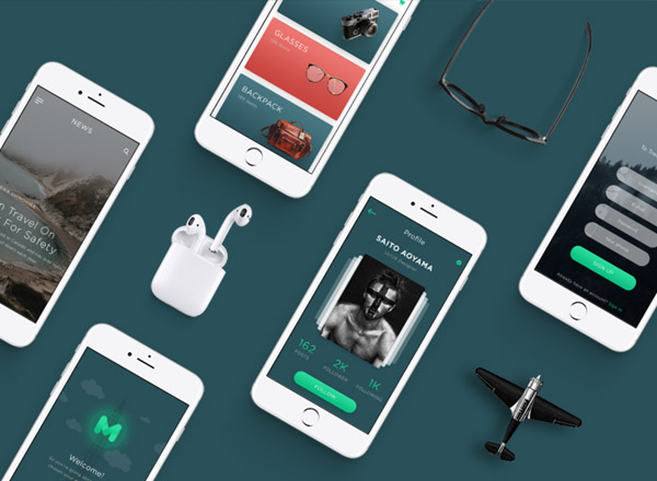 iOS 移动应用程序 UI 工具包 Mugen iOS UI Kit [Sketch & Adobe XD]