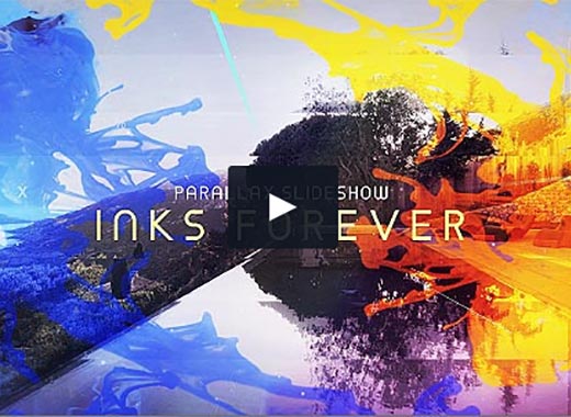 AE 墨水视差风格视频预设源文件下载[aep]