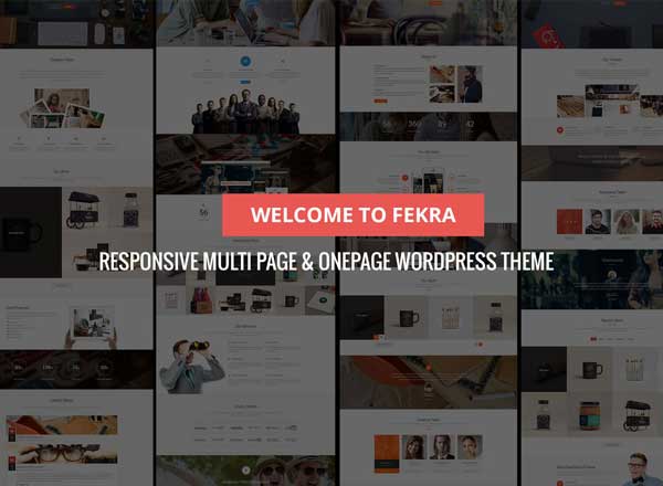 多页面或者单页多功能 WordPress 主题 Fekra – Multi Page/One Page WordPress Theme