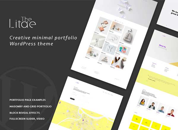 创意类博客 WordPress 主题 The Litae – Minimal Portfolio WordPress Theme