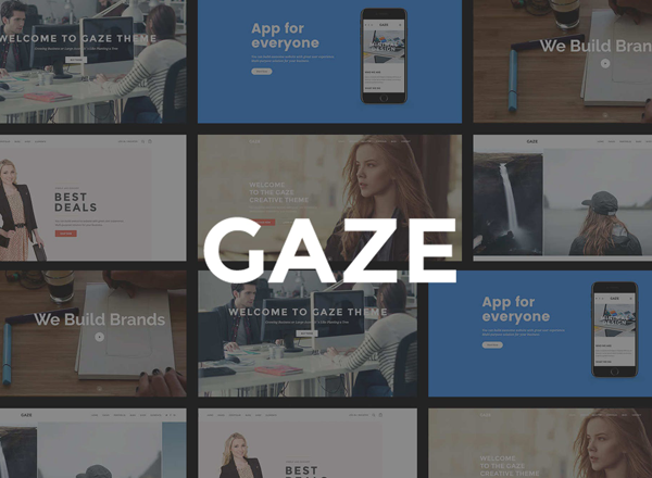 多功能响应式 WordPress 主题（支持网上商店）Gaze | Responsive Multipurpose WordPress Theme