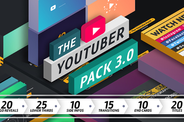 YouTuber Pack 3.0视频制作工具包下载[aep]