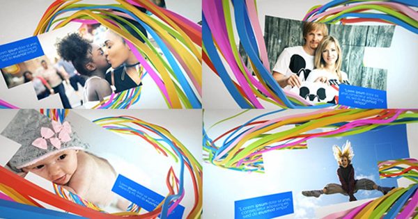 色彩斑斓生活类节目片头AE模板 Colorful Cheerful Intro