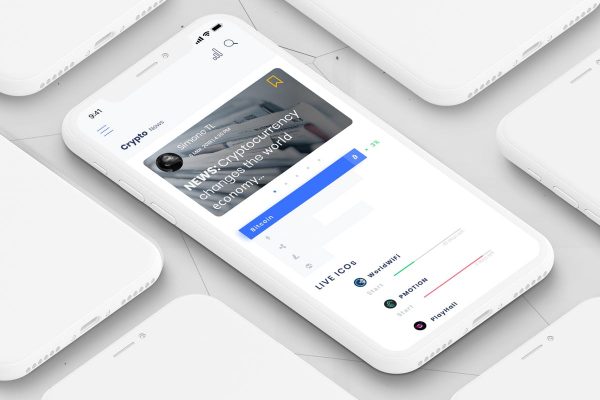 数字货币比特币新闻资讯APP UI套件 – B Coin News Mobile Ui – B