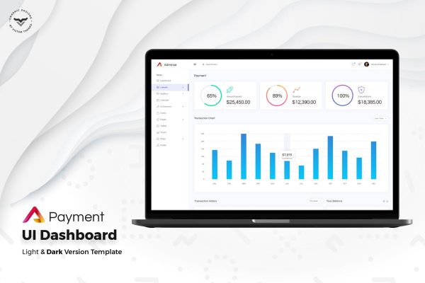 支付管理订单交易管理后台UI套件 Payment Admin Dashboard UI Kit