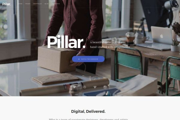 响应式多用途创业公司网站Drupal主题模板 Pillar – Multipurpose Drupal 8 Theme