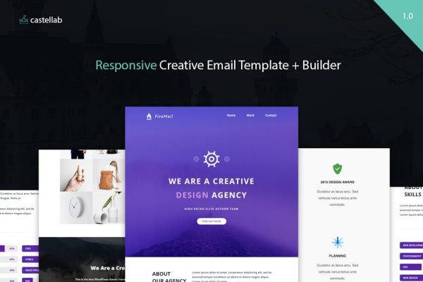 创意响应式EDM邮件营销模板 FireMail – Responsive Email Template + Builder