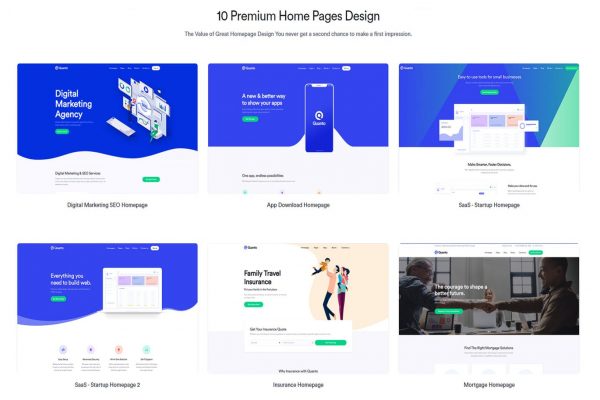 10种主页版式风格WordPress响应式企业主题模板 Quanto – Business Responsive WordPress Theme