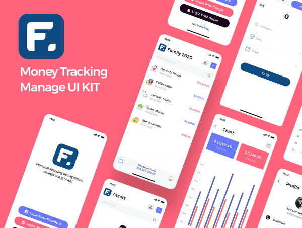 个人理财电子钱包APP应用UI套件