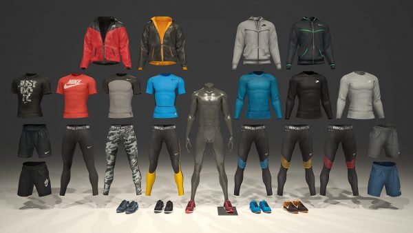 耐克NIKE服装店运动男装模特样机展示模型mockups(3D MAX)
