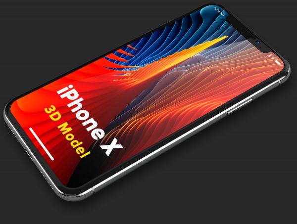 iPhone X 3D C4D素材模型下载 [C4D,fbx,obj]