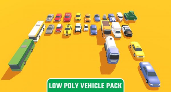 复古的低多边形low poly汽车3D模型素材下载[OBJ,FBX,MAX]